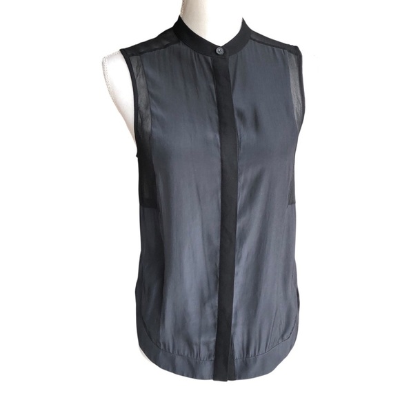 ALLSAINTS Sleeveless Women's Top Silk Japanese Cloth Size 2 - Picture 2 of 11